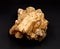 Cluster of feldspar mineral crystals isolated dark background. Geology mineralogy magazines websites articles, collection catalogs