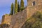 Cluster of limestone brick constructed homes, surrounding Segret, France