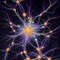 a cluster of neuron floats and branches out with axons and dendrites of cells in the brain\\\'s outer layers.