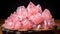 cluster pink quartz