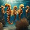 A cluster of seahorses swimming in unison, creating a beautiful underwater New Years Eve display4