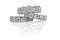 Cluster stack of diamond wedding engagment rings