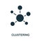 Clustering icon. Creative simple design from artificial intelligence icons collection. Filled clustering icon for infographics and