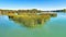 Clusters of the reeds in Eskibaraj Dam lake in Seyhan, Adana