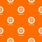 Clutch disc pattern vector orange