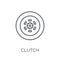 Clutch linear icon. Modern outline Clutch logo concept on white