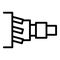 Clutch system icon, outline style