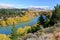 Clutha River & Bridge in Autumn, Otago New Zealand