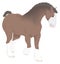 clydesdale horse animal vector illustration transparent background