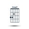 Cmaj7, Basic Guitar Chord Chart Icon Vector Template