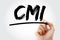 CMI - Co Managed Inventory acronym with marker, business concept background