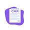 CMR icon, transport document vector