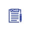 CMR transport document icon on white, vector