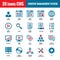 CMS - Content Management System - 20 vector icons. SEO - Search Engine Optimization vector icons.