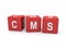 CMS letter cubes