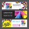 CMYK Banners logo element modern design color