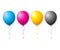CMYK collection of color balloons