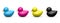 CMYK color rubber duck symbolic toy