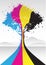 Cmyk color tree