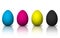 CMYK colored eggs