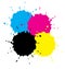 Cmyk Grunge Spots.