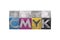 Cmyk made from metal letters