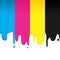 CMYK Paint Dripping Vector Graphic Background