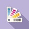Cmyk palette icon flat vector. Printer machine