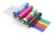 CMYK printing explanation concept with set of printer rollers