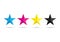 Cmyk star icons