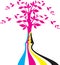 Cmyk tree logo