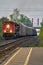 CN Freight Train Heading West At Georgetown, Ontario