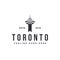 CN tower, Toronto tower logo icon vector template