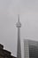 CN Tower in very heavy fog