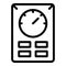 Cnc machine gauge icon outline vector. Machinery steel