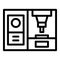 Cnc machine plant icon outline vector. Work tool