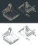 CNC milling machine isometric drawing