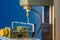 CNC  milling machine processes glass