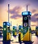 CNG Pump Stations Commercial Business. Generative AI.