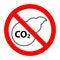 CO2 air pollution stop forbidden prohibition sign