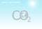 Co2 carbon dioxide around earth, environmental co2 emission concept
