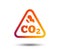 CO2 carbon dioxide formula sign icon. Chemistry.