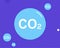 Co2 carbon dioxide toxic gas molecules concept.