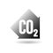 CO2 carbon emissions vector concept icon badge