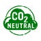 CO2 carbon neutral emission grunge stamp vector