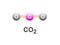 Co2 covalent Bonding . carbon dioxide  Formula diagram design for chemistry Labs
