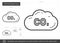 CO2 emission line icon.