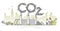 CO2 emissions as carbon dioxide pollution from exhaust gases outline concept