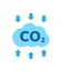 CO2 emissions vector icon. Carbon gas cloud, dioxide pollution. Global ecology exhaust emission smog concept