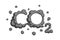CO2 emissions vector symbol. Air pollution. Environment pollution concept